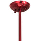 Meyda Lighting Schoolhouse 16" Candy Red Pendant Light With White Opal Shade Glass