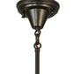 Meyda Lighting Schoolhouse 6" Craftsman Brown on Brass Schoolhouse Pendant Light Hardware