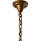 Meyda Lighting Schotel 32" Transparent Copper Over Extreme Chrome Pendant Light With White Shade Glass