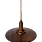 Meyda Lighting Schotel 32" Transparent Copper Over Extreme Chrome Pendant Light With White Shade Glass