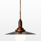 Meyda Lighting Schotel 32" Transparent Copper Over Extreme Chrome Pendant Light With White Shade Glass