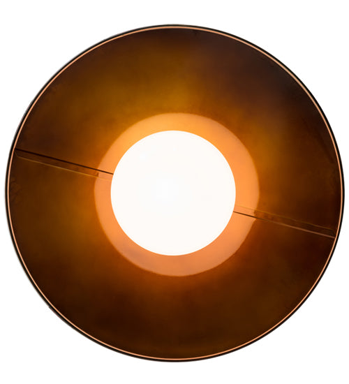 Meyda Lighting Schotel 32" Transparent Copper Over Extreme Chrome Pendant Light With White Shade Glass