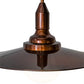 Meyda Lighting Schotel 32" Transparent Copper Over Extreme Chrome Pendant Light With White Shade Glass