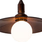 Meyda Lighting Schotel 32" Transparent Copper Over Extreme Chrome Pendant Light With White Shade Glass