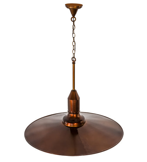 Meyda Lighting Schotel 32" Transparent Copper Pendant Light With Clear Shade Glass