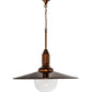 Meyda Lighting Schotel 32" Transparent Copper Pendant Light With Clear Shade Glass