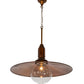 Meyda Lighting Schotel 32" Transparent Copper Pendant Light With Clear Shade Glass