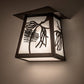 Meyda Lighting Scotch Pine 12" Mahogany Bronze Wall Sconce With Frosted Seeded Shade Glass