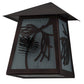 Meyda Lighting Scotch Pine 12" Mahogany Bronze Wall Sconce With Frosted Seeded Shade Glass