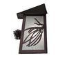 Meyda Lighting Scotch Pine 12" Mahogany Bronze Wall Sconce With Frosted Seeded Shade Glass