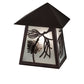 Meyda Lighting Scotch Pine 12" Mahogany Bronze Wall Sconce With Frosted Seeded Shade Glass