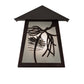 Meyda Lighting Scotch Pine 12" Mahogany Bronze Wall Sconce With Frosted Seeded Shade Glass
