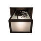 Meyda Lighting Scotch Pine 12" Mahogany Bronze Wall Sconce With Frosted Seeded Shade Glass