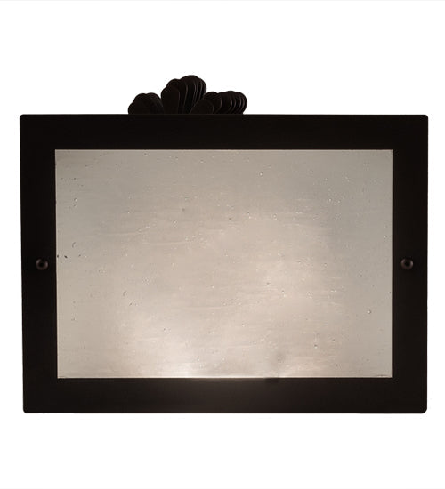 Meyda Lighting Scotch Pine 12" Mahogany Bronze Wall Sconce With Frosted Seeded Shade Glass