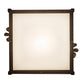 Meyda Lighting Scotch Pine 20" Mahogany Bronze Pendant Light With Frosted Seeded Shade Glass