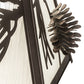 Meyda Lighting Scotch Pine 20" Mahogany Bronze Pendant Light With Frosted Seeded Shade Glass