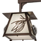 Meyda Lighting Scotch Pine 40" 4-Light Mahogany Bronze Chandelier With Frosted Seeded Shade Glass