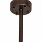 Meyda Lighting Scotch Pine 40" 4-Light Mahogany Bronze Chandelier With Frosted Seeded Shade Glass