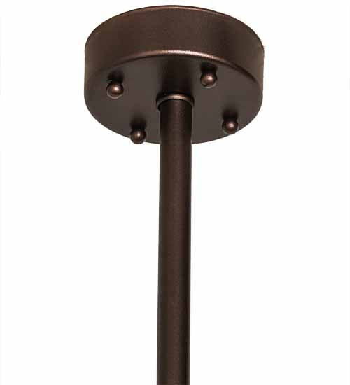 Meyda Lighting Scotch Pine 40" 4-Light Mahogany Bronze Chandelier With Frosted Seeded Shade Glass