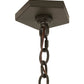 Meyda Lighting Scotch Pine 40" 5-Light Timeless Bronze Chandelier With Silver Mica Shade Glass