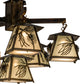 Meyda Lighting Scotch Pine 40" 6-Light Dark Burnished Antique Copper Chandelier With Frosted Seeded Shade Glass