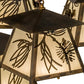 Meyda Lighting Scotch Pine 40" 6-Light Dark Burnished Antique Copper Chandelier With Frosted Seeded Shade Glass