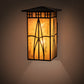 Meyda Lighting Scottsdale 12" 2-Light Timeless Bronze Mission Pendant Light With Honey Amber Shade Glass