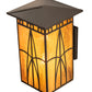 Meyda Lighting Scottsdale 12" 2-Light Timeless Bronze Mission Pendant Light With Honey Amber Shade Glass