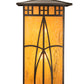 Meyda Lighting Scottsdale 12" 2-Light Timeless Bronze Mission Pendant Light With Honey Amber Shade Glass