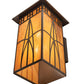 Meyda Lighting Scottsdale 12" 2-Light Timeless Bronze Mission Pendant Light With Honey Amber Shade Glass