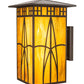 Meyda Lighting Scottsdale 12" 2-Light Timeless Bronze Mission Pendant Light With Honey Amber Shade Glass