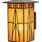 Meyda Lighting Scottsdale 12" 2-Light Timeless Bronze Mission Pendant Light With Honey Amber Shade Glass