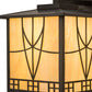 Meyda Lighting Scottsdale 13" 3-Light Craftsman Brown Wall Sconce With Beige Iridescent Shade Glass