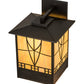 Meyda Lighting Scottsdale 13" 3-Light Craftsman Brown Wall Sconce With Beige Iridescent Shade Glass