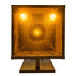 Meyda Lighting Scottsdale 13" 3-Light Craftsman Brown Wall Sconce With Beige Iridescent Shade Glass