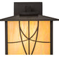 Meyda Lighting Scottsdale 13" 3-Light Craftsman Brown Wall Sconce With Beige Iridescent Shade Glass