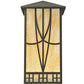 Meyda Lighting Scottsdale 16" 2-Light Timeless Bronze Mission Wall Sconce With Beige Shade Glass