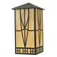 Meyda Lighting Scottsdale 16" 2-Light Timeless Bronze Mission Wall Sconce With Beige Shade Glass