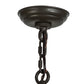 Meyda Lighting Scottsdale 16"Sq 4-Light Timeless Bronze Mission Pendant Light With Honey Amber Shade Glass