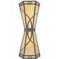 Meyda Lighting Scottsdale 19" 4-Light Timeless Bronze Mission Wall Sconce With Beige Art Shade Glass