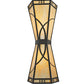 Meyda Lighting Scottsdale 19" 4-Light Timeless Bronze Mission Wall Sconce With Beige Art Shade Glass