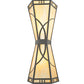 Meyda Lighting Scottsdale 19" 4-Light Timeless Bronze Mission Wall Sconce With Beige Art Shade Glass