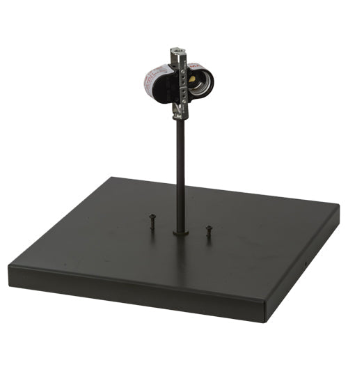 Meyda Lighting Scottsdale 20" 2-Light Timeless Bronze Mission Outdoor Pier Mount Light With Beige Iridescent Shade Glass