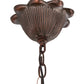 Meyda Lighting Sea Scallop 26" 3-Light Mahogany Bronze Chandelier With Green & Beige Shade Glass