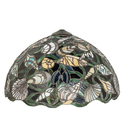 Meyda Lighting Seashell 20" Multi-Colored Shade Glass
