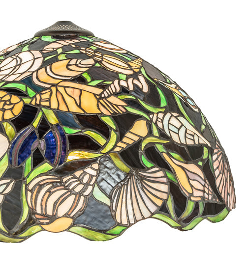 Meyda Lighting Seashell 20" Multi-Colored Shade Glass