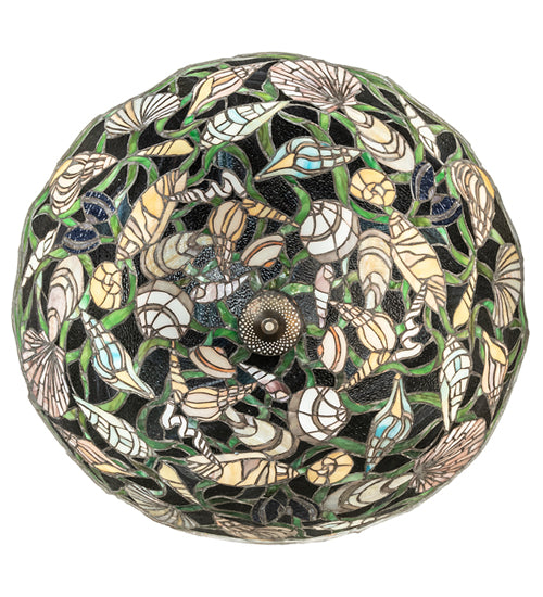 Meyda Lighting Seashell 20" Multi-Colored Shade Glass