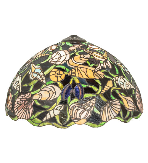 Meyda Lighting Seashell 20" Multi-Colored Shade Glass