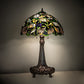 Meyda Lighting Seashell 31" 3-Light Mahogany Bronze Table Lamp With Multi-Colored Shade Glass