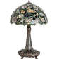 Meyda Lighting Seashell 31" 3-Light Mahogany Bronze Table Lamp With Multi-Colored Shade Glass